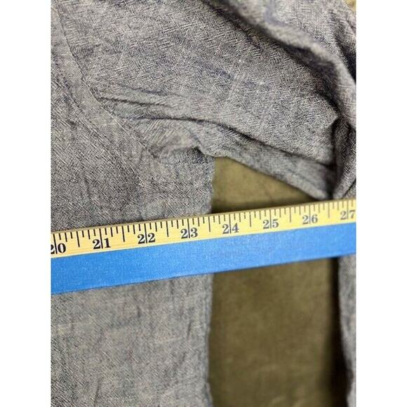 IZOD Saltwater Relaxed Classic Men's Button Down Shirt Size XL‎ Grey Long Sleeve - Picture 4 of 5